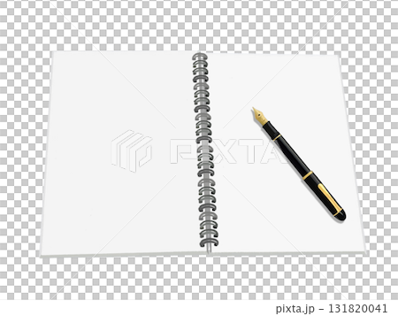 活頁筆記本和鋼筆（普通）白色 131820041