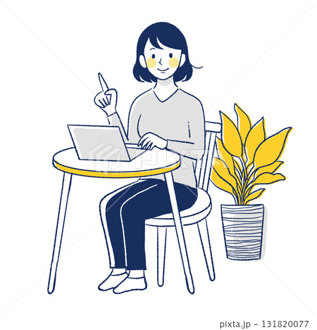 在宅ワークのイラスト 在宅ワークのイラスト 131820077