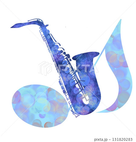 サクソフォンと音符 131820283
