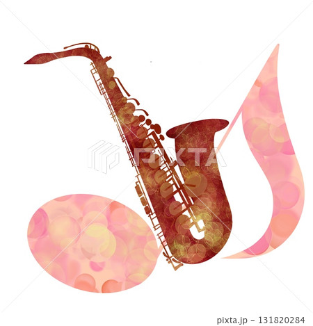 サクソフォンと音符 131820284