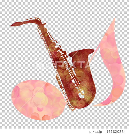 サクソフォンと音符 131820284