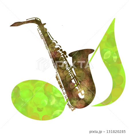 サクソフォンと音符 サクソフォンと音符 131820285