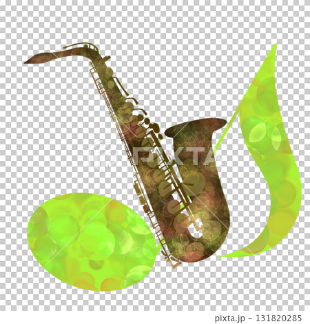 サクソフォンと音符 サクソフォンと音符 131820285