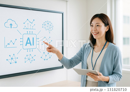 教室でAIを教える先生 教室でAIを教える先生 131820710