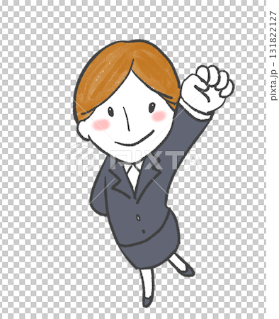 一名女子舉起拳頭鼓勵他人 一名女子舉起拳頭鼓勵他人 131822127