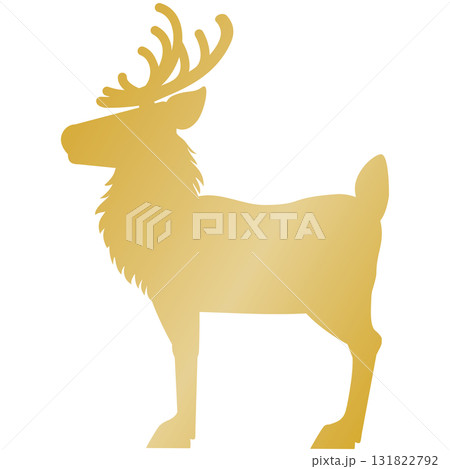 トナカイのシルエット - クリスマス・ベクターイラスト　アイコン　素材 131822792