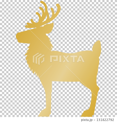 トナカイのシルエット - クリスマス・ベクターイラスト　アイコン　素材 131822792