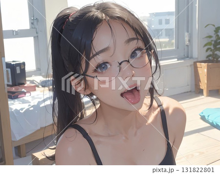 ランジェリー姿でフェラチオをするOLのイラスト ランジェリー姿でフェラチオをするOLのイラスト 131822801