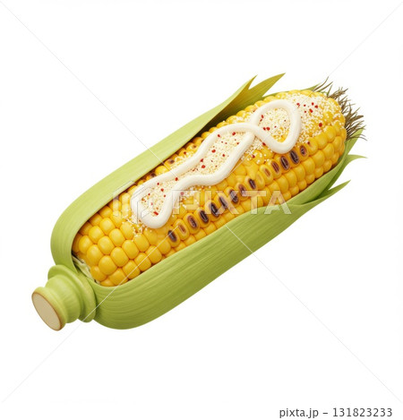 Grilled Corn on the Cob with Mayonnaise and Seasoning Grilled Corn on the Cob with Mayonnaise and Seasoning 131823233