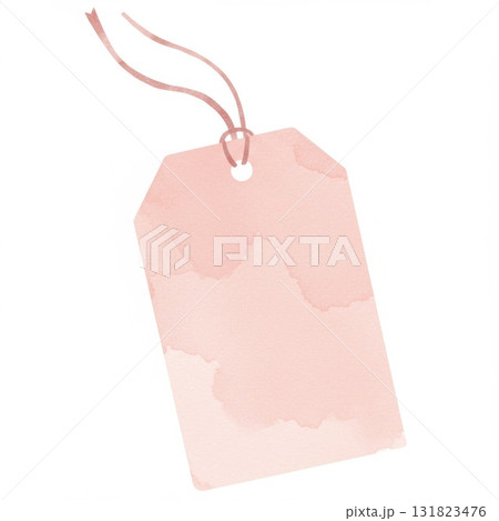 Pink Watercolor Gift Tag with String Pink Watercolor Gift Tag with String 131823476