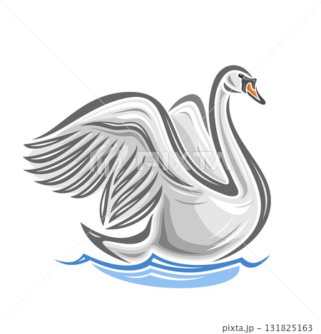 Vector illustration of white Swan 131825163