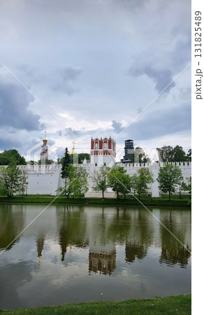 Historic Monastery Reflected in Nizhny Novgorod Water 131825489
