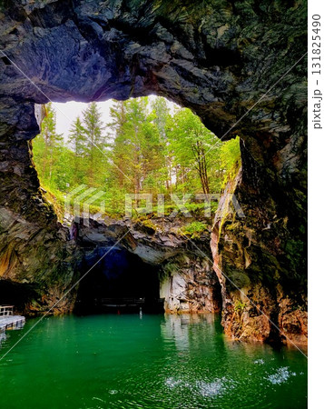 Karelia's Sortavala Marble Canyon: Serene Nature Views 131825490