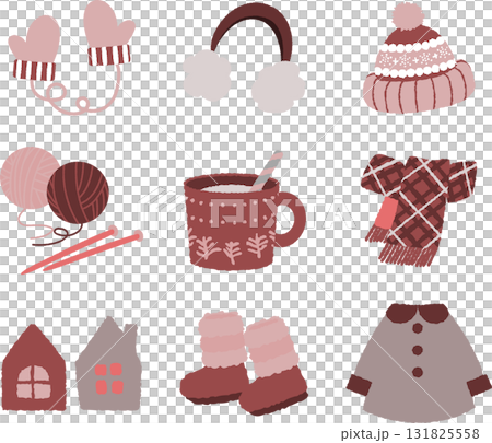 Cute winter material set 131825558