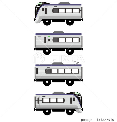 おもちゃ風のE353系電車4両セット(12・9・7・4号車） 131827510