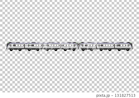 玩具式 E353 系列列車插圖，由 4 節車廂和 3 節車廂組合而成 131827513