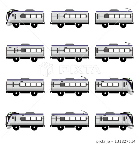 おもちゃ風のE353系電車の12両セット 131827514