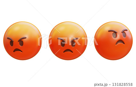 angry expression Emoji 3D Icon angry expression Emoji 3D Icon 131828558
