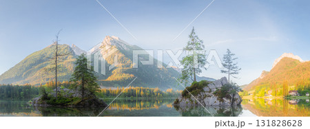 View of Hintersee lake in Berchtesgaden National Park Bavarian Alps, Germany View of Hintersee lake in Berchtesgaden National Park Bavarian Alps, Germany 131828628