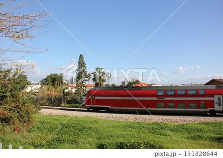 Close-up of the railway in Israel. Close-up of the railway in Israel. 131828644