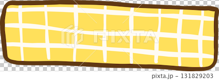 Yellow Gift Box cartoon hand drawn 131829203