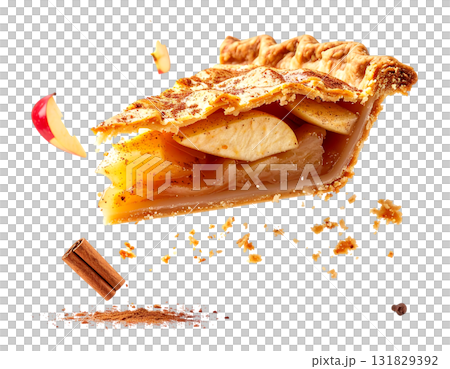 香噴噴的烤蘋果派 | 無背景，透明PNG 131829392