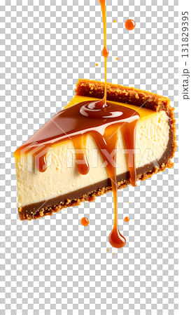 融化的起司蛋糕 | 無背景，透明PNG 131829395