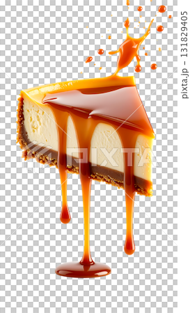 融化的起司蛋糕 | 無背景,透明PNG 融化的起司蛋糕 | 無背景,透明PNG 131829405