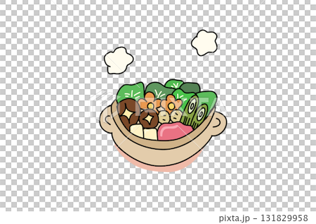 Illustration of a delicious-looking hot pot 131829958