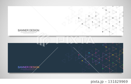 Graphic design element for web page or banner with a geometric pattern of triangle shapes. Graphic design element for web page or banner with a geometric pattern of triangle shapes. 131829969