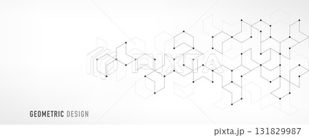 Abstract vector background with simple geometric figures and dots. Graphic design element and polygonal shape pattern 131829987