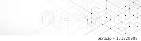 Abstract vector background with simple geometric figures and dots. Graphic design element and polygonal shape pattern 131829988