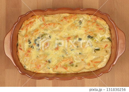 Baked Gnocchi with Leek and Cheese 131830256