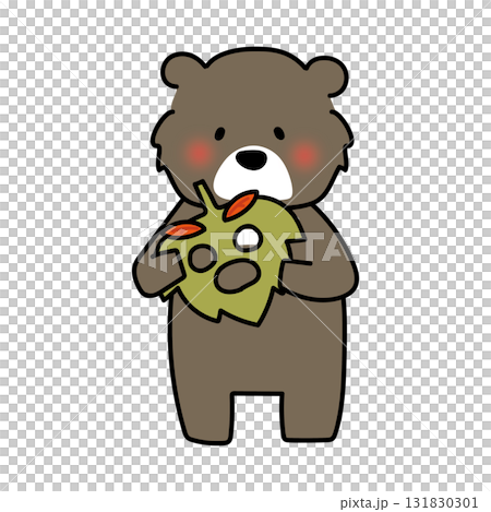 戴著落葉面具的熊 戴著落葉面具的熊 131830301