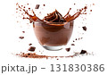 とろけるチョコレートムース｜背景なし・透過PNG 131830386