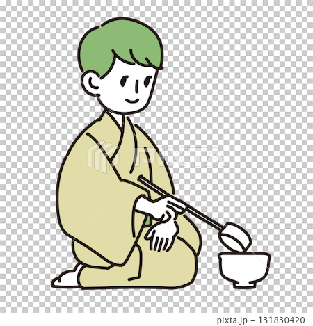 茶道で柄杓を使う 茶道で柄杓を使う 131830420