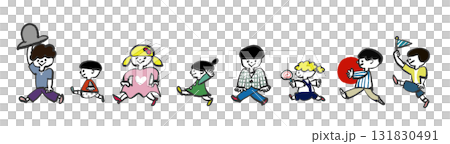 子供たちの行列　 131830491