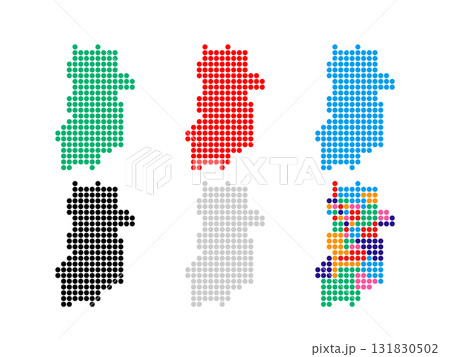 ドット絵の地図＿奈良県＿丸ドット-01 131830502