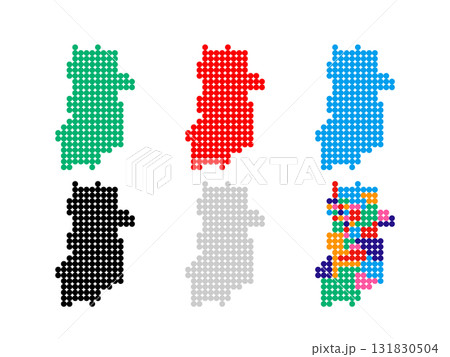 ドット絵の地図＿奈良県＿丸ドット-03 131830504