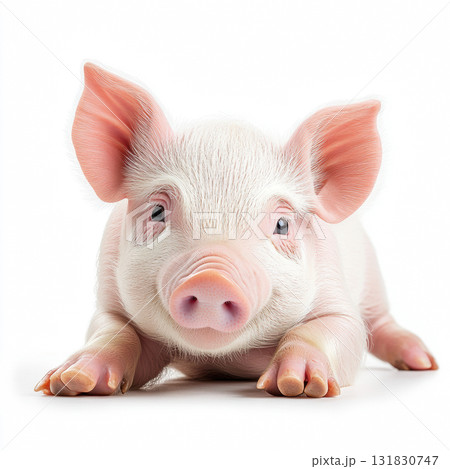 Cute of a domestic baby pig isolated on white background. Wild animal Cute of a domestic baby pig isolated on white background. Wild animal 131830747