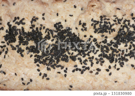 Black Sesame Dough Macro Black Sesame Dough Macro 131830980