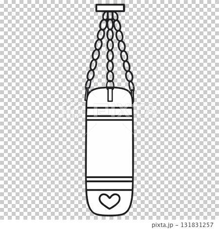 Hanging Punching Bag Outline Illustration Isolated Training Equipment Hanging Punching Bag Outline Illustration Isolated Training Equipment 131831257