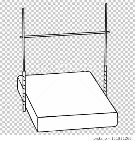 High Jump Mat and Bar Outline Illustration Isolated Track Field 131831266