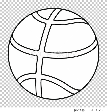 Basketball Outline Illustration Isolated Sport Ball Basketball Outline Illustration Isolated Sport Ball 131831269