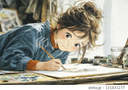 美優シリーズ：美優　少し微笑みながら編集する瞬間 131831277