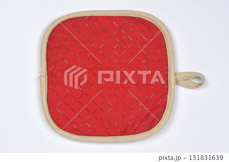 Red Quilted Potholder Isolated 131831639