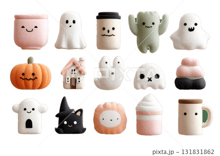 ハロウィンの可愛いアイコンたち(3D) ハロウィンの可愛いアイコンたち(3D) 131831862