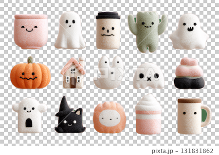 ハロウィンの可愛いアイコンたち(3D) ハロウィンの可愛いアイコンたち(3D) 131831862