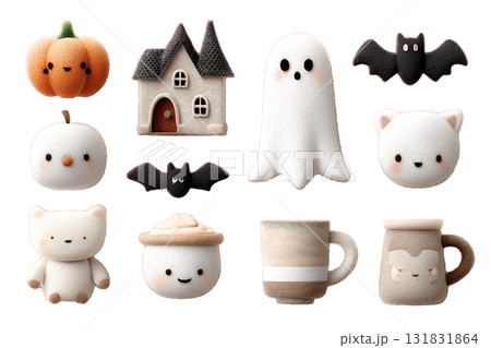 ハロウィンの可愛いアイコンたち(3D) ハロウィンの可愛いアイコンたち(3D) 131831864