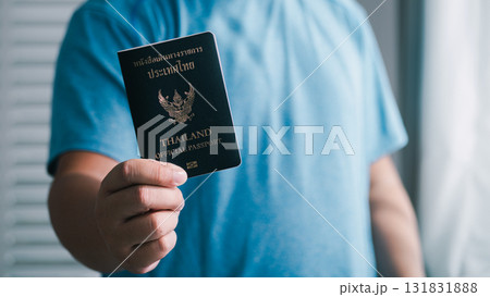 Handing over the thai passport travel enthusiast thailand lifestyle close-up identity reveal Handing over the thai passport travel enthusiast thailand lifestyle close-up identity reveal 131831888